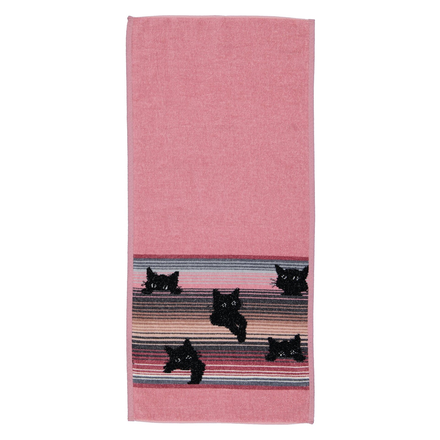 Elongated Guest Towel – Black Kitty