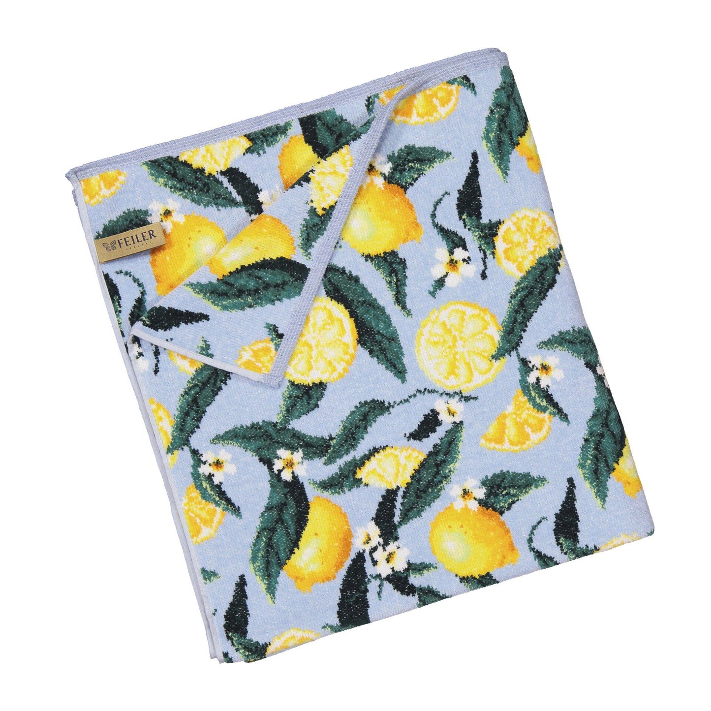 Beach Towel 75 x 200 cm – Lemon and Leaves